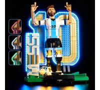 BrickSoul Kit de iluminación LED compatible con LEGO 43015 Lionel Messi - Juego de construcción de leyenda de fútbol, control táctil mejorado y brillo ajustable (solo kit de luz, modelo no incluido)