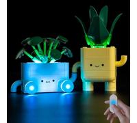BrickSoul Kit de iluminación para Lego 10349 Happy Plants Building Set, accesorios de iluminación regulables con cable mejorados para plantas botánicas, tecnología mejorada de ocultación de cables