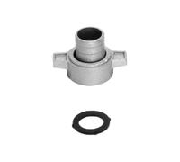 Bricoferr BFK258 Conector de Manguera de motobomba 1", Plata