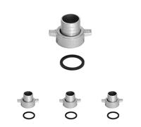 Bricoferr BFK259 Conector de Manguera de motobomba 1.5", Plata (Paquete de 4)