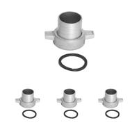 Bricoferr BFK260 Conector de Manguera de motobomba 2", Plata (Paquete de 4)