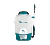 Bricoferr Pulverizador de mochila a batería de litio 16L 2Ah.
