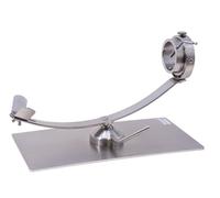 Bricolemar Flores Cortés El Jamonero Profesional Don Benito, Acero Inoxidable, Base Grande 6mm, Giratorio y Rotatorio 360°, Metalico