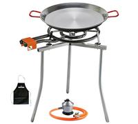 Bricolemar Paellero a Gas 60 cm + Kit Completo (Paellera 70 cm + Soporte Universal + Regulador + Manguera + Delantal)