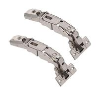 bricoleva.it 2 bisagras 155° amortiguadas para puerta móvil, compatible con base Blum - Acero galvanizado, cierre suave, ideal para cocinas y muebles de casa (Mod A, 2 unidades)
