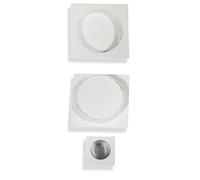 bricoleva.it Kit de cerradura para puerta corredera con roseta cuadrada ciega sin cerradura, manija con cerradura para puerta corredera (blanco)