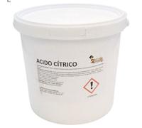 BricoLoco.com Ácido cítrico en polvo para limpieza, plantas, cultivo. 5 kgs. Corrector regulador PH sustrato, tierra, suelo, agua riego, hidroponia, jardinería. Antical, desincrustante (1x5 kgs.)