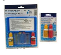BricoLoco.com Analizador cloro y ph piscinas. Medidor cloro y ph agua piscina. Kit analizador reactivo de piscinas privadas. Pack 6 piezas + estuche + recambio. Rápido y sencillo. (Kit + recambio)