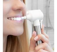 BricoLoco.com Blanqueador y Pulidor Dental Eléctrico Pearlsher | Limpieza Profunda del Esmalte con Cabezal Giratorio 360º, Luz LED y 9 Puntas Pulidoras | Blanqueamiento Dental Portátil