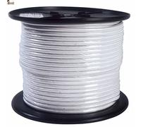 BricoLoco.com Cuerda elástica Goma para Lona Piscina o remolques. Redonda. Cordón pulpos Transporte. Náutica, Pesca, navegación. Color Blanco. (100, Ø 6 mm.)