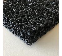 BricoLoco.com Felpudo Entrada casa, terraza. Goma Rizo Exterior o Interior. Negro. por Metros o Rollo. Ancho 1,20 MTS. x 6 MTS. Largo. Espesor 14 mm. Sin Base. Alfombra Vinilo rizos. (Negro, 6)