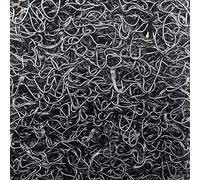 BricoLoco.com Felpudo Entrada casa, terraza. Goma Rizo Exterior o Interior. Negro. por Metros o Rollo. Ancho 1,20 MTS. x 1 MT. Espesor 10 mm. con Base. Alfombra Vinilo rizos. (1 Metro, Negro)