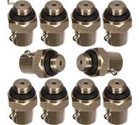 BricoLoco.com Llave de purga para radiador con válvula de salida orientable. ¡¡¡ PACK 10 uds.!!! Purgador radiador con tornillo de apertura y cierre. Rosca macho 1/8”. (10)