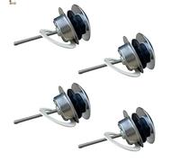 BricoLoco.com Tapón Lavabo Click clack Universal. Pack 4 uds. Sistema de Mecanismo Muelle Clic clac para convertir tapón Convencional de Rejilla en válvula Click clack. Lavabo, bañera, Fregadero (4)
