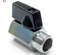 BricoLoco.com Válvula esfera mini. Llave grifo cierre de bola. Palanca de mariposa. Rosca 3/8" Macho - Hembra. Llave de paso, llenado calentador agua, cisterna WC. (1, MINI (M-H / 3/8"))