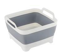 Bricoloco Fregadero Plegable, grande, portátil, 9 litros de capacidad, ideal como fregadero para camper, camping, exterior, para lavar, enjuagar alimentos, porta bebidas (1)