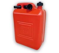 Bricoloco Garrafa para gasolina y líquidos 5, 10 o 20 litros - Fabricación Europea certificado y homologado - Tanque bidón combustibles rojo - Polietileno alta densidad (10 Litros (1 ud.))