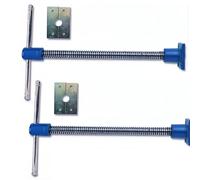 Bricoloco Husillo de apriete para mesa de trabajo de carpintero con rosca trapecial para mayor fuerza y sujección. Torno de banco para carpintería con pletina y mango. (2, M26 x 410 mm)