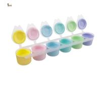 BricoLoco. Kit de 6 temperas de colores primarios pastel. Material de dibujo infantil y adultos. Temperas colores