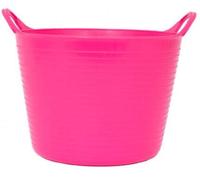 BricoLoco Lote 5 uds. Mini Cubo Flexible de Goma Multiusos. Organizador pequeñas Cosas, Tornillos, Pinzas, Elementos Costura. Bol tapeos, panchitos, pistachos, Aceitunas. Maceta o semillero. (Rosa)