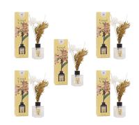 BricoLoco. Mikado decorativo boutiquet 50ml aroma ponía y rosa. Más cómodo y seguro que velas. Ambientador hogar, casa, habitación. Aroma fresco. Decoración. Aromaterapia. (5 uds)