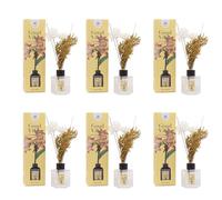 BricoLoco. Mikado decorativo boutiquet 50ml aroma ponía y rosa. Más cómodo y seguro que velas. Ambientador hogar, casa, habitación. Aroma fresco. Decoración. Aromaterapia. (6 uds)