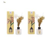 BricoLoco. Mikado decorativo boutiquet 50ml aroma ponía y rosa. Más cómodo y seguro que velas. Ambientador hogar, casa, habitación. Aroma fresco. Decoración. Aromaterapia. (2 uds)