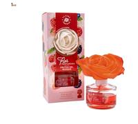 BricoLoco. Mikado Dulce Decorativo Flor 65ml Aroma Frutos Rojos. Más cómodo y Seguro Que Velas. Ambientador hogar, casa, habitación. Aroma Fresco. Decoración. Aromaterapia. (1)