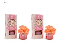 BricoLoco. Mikado dulce decorativo flor 65ml flor de Arabia. Más cómodo y seguro que velas. Ambientador hogar, casa, habitación. Aroma fresco. Decoración. Aromaterapia. (2 uds)