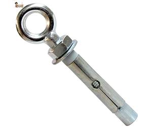 BricoLoco Taco anclaje metálico acero cincado de expansión con aro cerrado estampado. Para pared, techo, suelo, trx, toldo... (2, 10x70 (para broca 12 mm.))