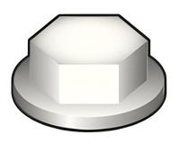 Bricoloco Tapas de protección para tornillos y tuercas hexagonales de polietileno alta densidad- Tapón embellecedor de plastico para tapar tornillos. (Blanco RAL 9010 - M8, 200)