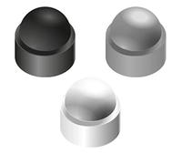 Bricoloco Tapón de Nylon para Cubrir Tuercas y Tornillos de Cabeza Hexagonal.Tapas de protección hexagonales. M16, Negro