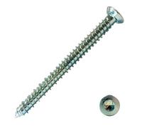 Bricoloco Tornillo para fijación directa al hormigón con cabeza avellanada, rosca Hi-Lo y huellaTX. Tornillo directo hormigón Acero cementado cincado. (100, 7,5x120mm)