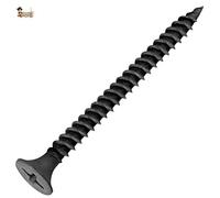 BricoLoco Tornillo pladur. Fosfatado negro. Para la colocación de placas de cartón yeso. Techo, pared,… Huella Phillips en cruz. (100 uds. 3,5x25)