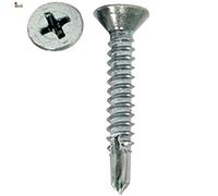 BricoLoco Tornillo roscachapa autotaladrante. Punta broca autoroscante y autoperforante para metal. DIN 7504-P. Cabeza plana avellanada cincada. Huella en cruz PH (Phillips). (4,2x25, 100)