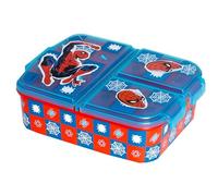 BRICOMIRAS Fiambrera infantil colegio, fiambrera infantil recreo, sandwichera ideal para el recreo, sandwichera merienda parque para niños y niñas, porta sandwich colegio (Spiderman)