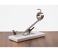BRICOMIRAS JAMONERO BASCULANTE GIRATORIO CON BASE MADERA COLOR BLANCO, SOPORTE JAMONERO IDEAL USO DOMÉSTICO Y PROFESIONAL (Blanco solo)