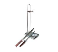 BRICOMIRAS JAMONERO Modelo ALBANCHEZ Vertical Acero Inoxidable ECONÓMICO Regalo Cuchillo + CHAIRA, Soporte JAMONERO