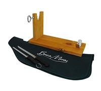 BRICOMIRAS - Jamonero Modelo Banqueta | Madera de Pino - Fabricado en España | Incluye Cuchillo, Chaira, Cubrejamón | Ideal para Uso Doméstico, Cubrejamón Verde