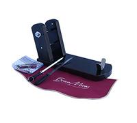 BRICOMIRAS JAMONERO Modelo Rioja Premium, Regalo Pinza Arcos + Cuchillo + CHAIRA + CUBREJAMÓN (Burdeos) + PAÑO, Soporte JAMONERO Ideal Uso DOMÉSTICO Y Profesional (Tabaco)