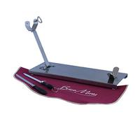 BRICOMIRAS JAMONERO Modelo Tipo C Plegable Acero Inoxidable, Regalo Cuchillo + CHAIRA + CUBREJAMÓN Burdeos, Soporte JAMONERO Ideal Uso DOMÉSTICO Y Profesional (Bares Y RESTAURANTES)