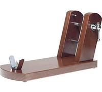 BRICOMIRAS - Jamonero Profesional Rioja en Madera de Pino | Estabilidad con 4 Patas Antideslizantes | Diseño Elegante y Resistente | Fabricado en España, Nogal, Jamonero