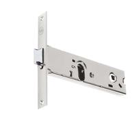 Briconess.com Cerradura de embutir para puertas de aluminio con pestillo reversible y frontal de acero inoxidable Yale - Entrada 70 - Frontal 16