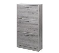 Briconess.com Zapatero de Interior con 3 Puertas abatibles, Doble Compartimento con Estructura de MDF Emiliana
