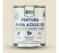 BRICOSALVAJE Pintura para Azulejos Cocina y Baño al Agua SATINADO | Sin Imprimación | Lavable | Gran dureza (Nácar, 750 ML)