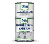 BRICOSALVAJE Pintura para Bañeras Acabado Mate | Poliuretano 2 Componentes 600+150 | Renueva tu Bañera sin Obras | Fácil Aplicación con Rodillo o Brocha en Baños Interiores (Blanco Aniston)