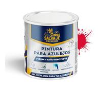 BRICOSALVAJE Pintura Premium para Azulejos, BRILLANTE, Duradera, Lavable, Aplicación Sencilla, Perfecta para Baños y Cocinas (FUEGO, 0,75 Litros)