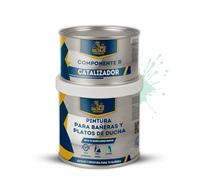 BRICOSALVAJE PREMIUM Pintura para Bañeras y Platos de Ducha | Poliuretano 2 Componentes 750 ml (600+150 ml) | Alta Adherencia y Dureza | Acabado Satinado | Eucalipto Suave