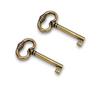 BricoShopping Llaves Para Muebles De Arte Pobre Y Armarios Antiguos Clásicos Modernos Clave Universal De Estilo Para Cerradura De Gabinete De Latón Llave De Mapa Antiguo Cajón (BS0311, Oro Valencia)