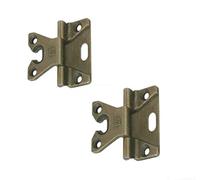 BricoShopping® Par de bisagras LF CA para puerta de muebles antiguos de madera EN ESTILO CLÁSICO salón dormitorio arte povera a batiente bisagras envejecidas anticuadas (BS0189, Bronce)